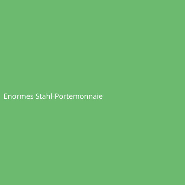 Enormes Stahl-Portemonnaie